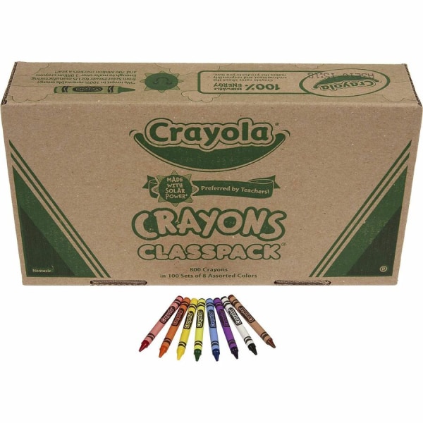 8 Large Assorted Color Crayons by Crayola 