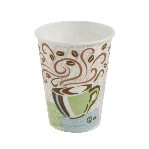 PerfecTouch Paper Hot Cups, 8 oz, Coffee Haze Design, 25/Sleeve, 20 Sleeves/Carton DXE5338DX