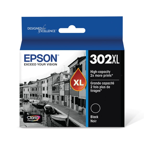 Epson&reg; 302XL Claria&reg; Premium High-Yield Black Ink Cartridge EPST302XL020S