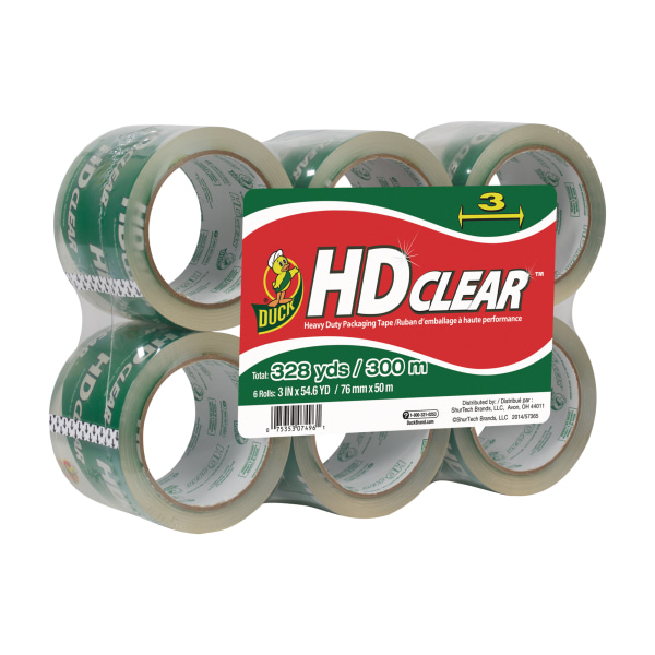 Duck Brand HD Clear Heavy Duty Acrylic Packing Tape - Clear, 1.88 in. x 40  yd.