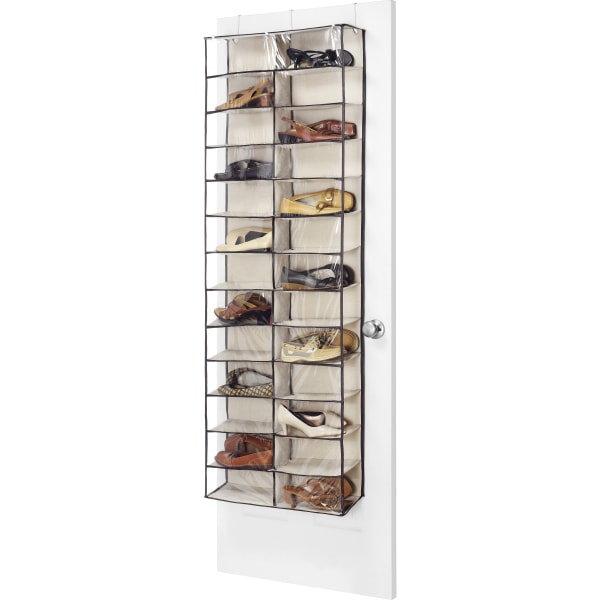 Whitmor 6470-4457 Shoe Rack - 52 x Shoes - 26 Compartment(s) - Heavy Duty,  Hanging Hook - Canvas - Zerbee