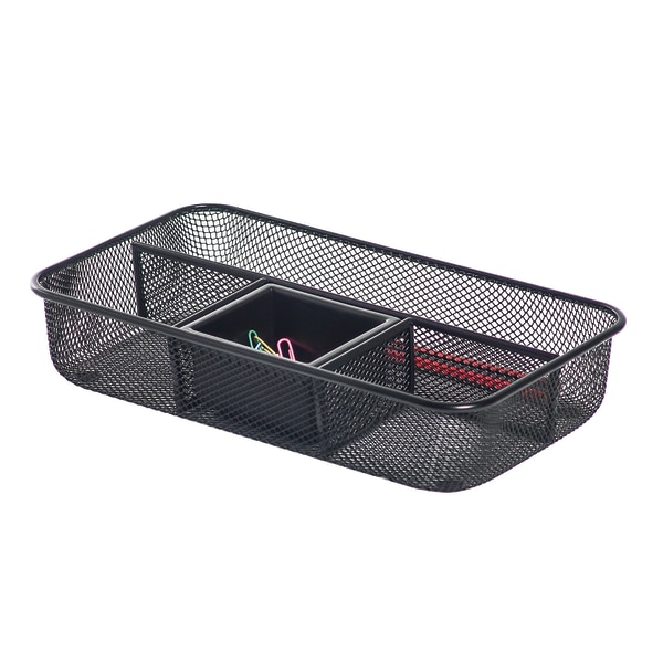 Officemate Plastic 8 Compartment Storage Deep Drawer Organizer Tray 2 14 x  15 18 x 11 12 Black - Office Depot