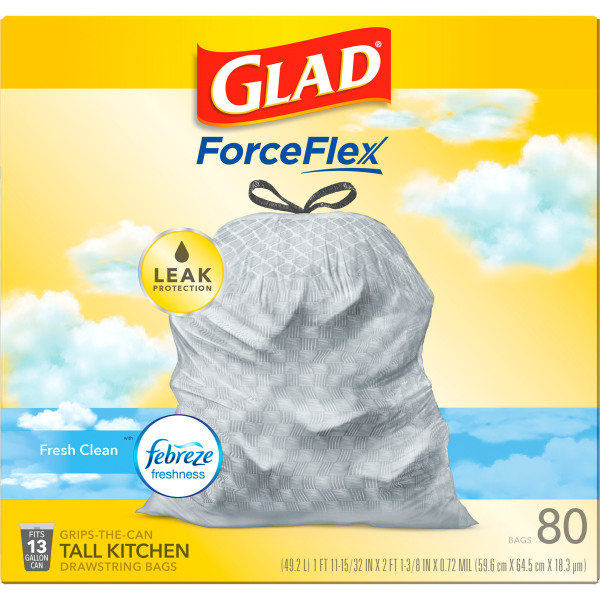 Save on Glad Quick-Tie Tall Kitchen Trash Bags 13 Gallon Value Pack Order  Online Delivery