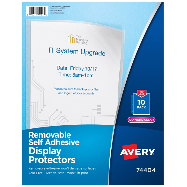 Avery Secure Top Sheet Protectors Super Heavyweight Diamond Clear Pack Of  25 - ODP Business Solutions