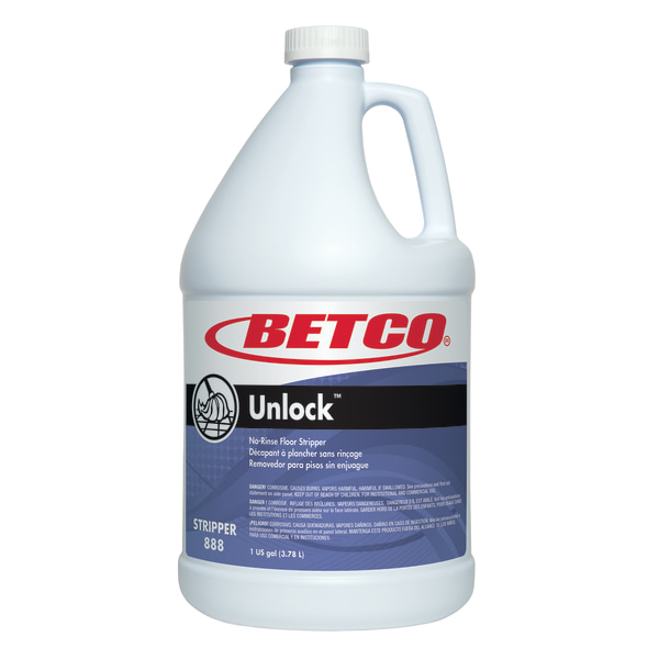 Betco&reg; Unlock Floor Stripper, 128 Oz Bottle, Case Of 4 750953