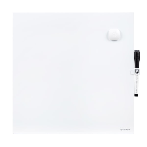 U Brand Unframed DryErase Whiteboard, 14" x 14", White Zerbee