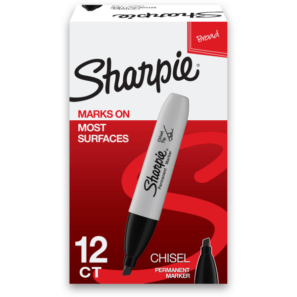 Sharpie PRO Permanent Markers - Broad, Medium, Fine Marker Point - Chisel Marker Point Style - Black - 1 Pack Sharpie PRO Permanent Markers - Broad, Medium, Fine Marker Point - Chisel Marker Point Style - Black - 1 Pack