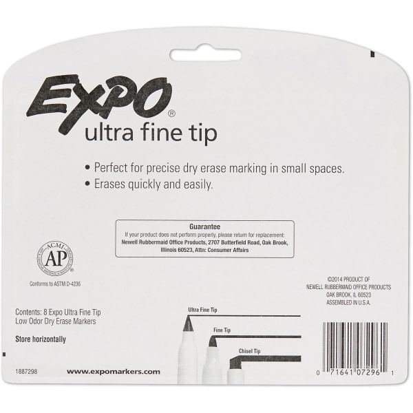  Expo Magnetic Dry Erase Markers with Eraser, Chisel