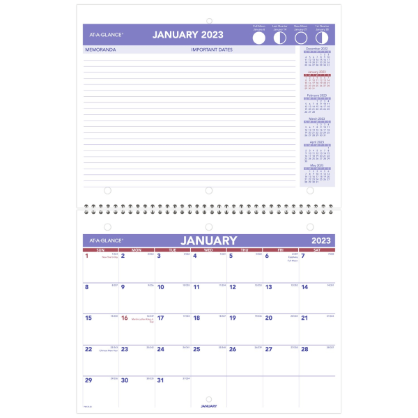 AT-A-GLANCE 2023 RY Monthly Desk Wall Calendar 7575261