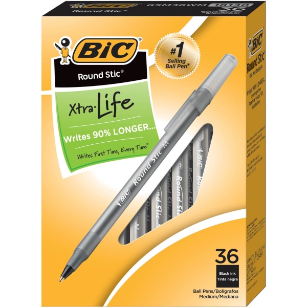 BIC Color Cue Ball Pens, Medium Point, Assorted Colors, 60-Count