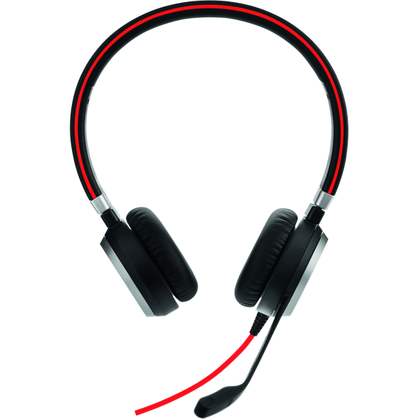 Jabra Evolve 40 UC Stereo - Stereo - USB, Mini-phone (3.5mm) - Wired - Over-the-head - Binaural - Supra-aural - Noise Cancelling Microphone - Noise Canceling JBR6399829209