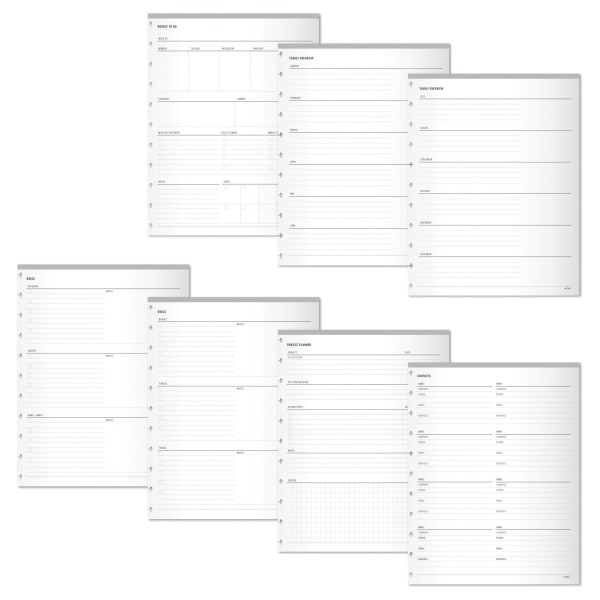 TUL&reg; Discbound Organizational Inserts, Letter Size, White, Pack Of 100 Inserts 7629092