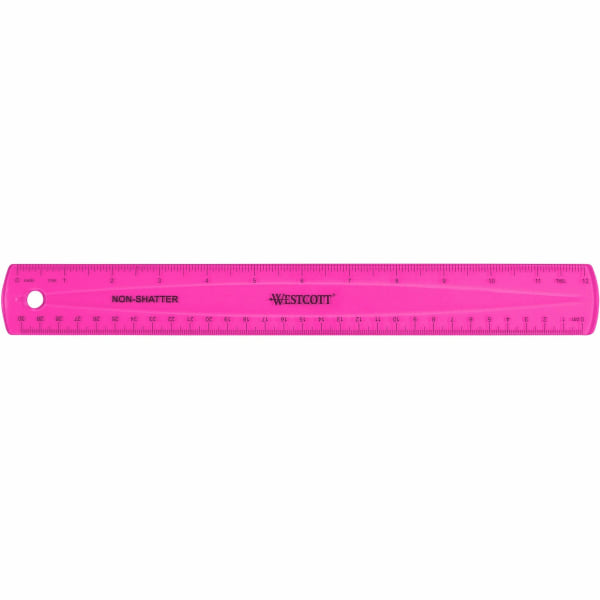 Westcott® Shatterproof Ruler, 12, Assorted Colors - Zerbee
