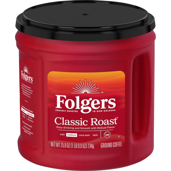 Folgers Ground Canister Classic Roast Coffee - Medium - 1 Each Folgers Ground Canister Classic Roast Coffee - Medium - 1 Each
