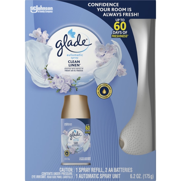 Glade PlugIns Scented Oil Variety Pack Clean Linen 2.01 Oz Yellow