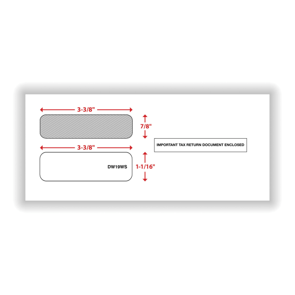 DoubleWindow SelfSeal Envelopes For 1099NEC 3Up Tax Forms Zerbee