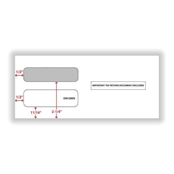 DoubleWindow SelfSeal Envelopes For 1099NEC 3Up Tax Forms Zerbee