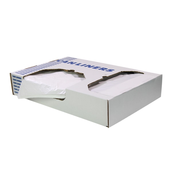 Heritage Linear Low-Density Can Liners, 30 gal, 0.9 mil, 30 x 36, White, 200/Carton