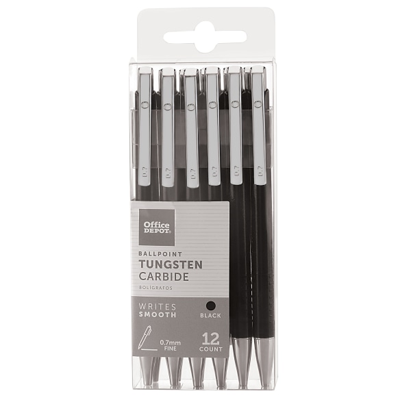 Office Depot® Brand Tungsten Carbide Retractable Ballpoint Pens - Zerbee