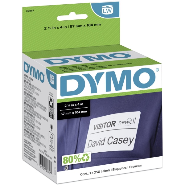 DYMO&reg; LabelWriter&reg; 30857 Self-Adhesive Name Badges DYM30857