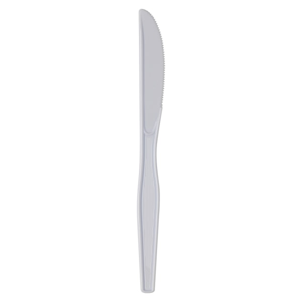 Dixie® Plastic Utensils, Medium-Weight Knives, White, Box Of 100