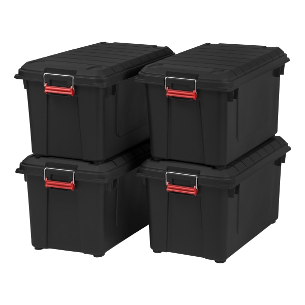 IRIS Weathertight Storage Container 46 Quarts 11 45 x 15 45 x 19 710 Clear  - Office Depot