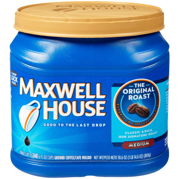 Maxwell House Original Ground Coffee Ground - Regular, Regular - Arabica - Medium - 30.6 oz - 1 Each KRF04648