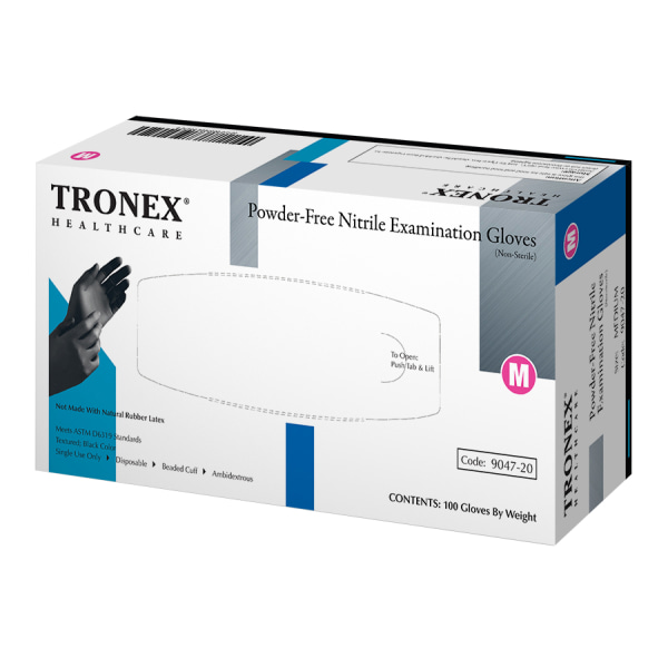 Tronex Fingertip-Textured Powder-Free Nitrile Exam Gloves 7905308