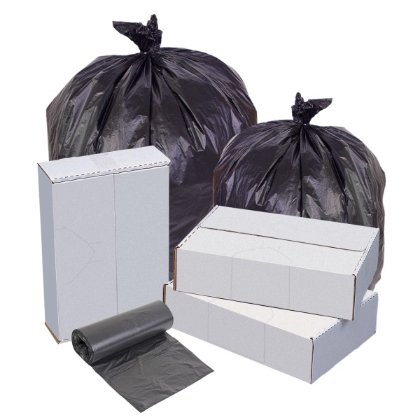 60 Gallon Clear Regular Duty Trash Bags - 0.7 Mil