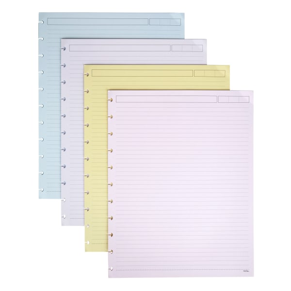 TUL Discbound Lined Sticky Note Pads Assorted Colors 25 Sheets Per