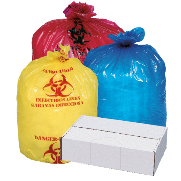 Global Industrial Medium Duty Clear Trash Bags - 40 to 45 gal, 0.75 mil, 100 Bags/Case