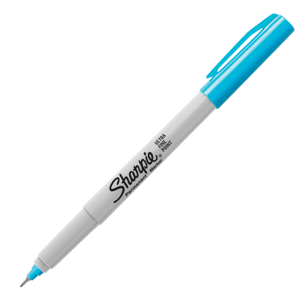 Sharpie® Permanent Ultra-Fine Point Marker, Turquoise - Zerbee