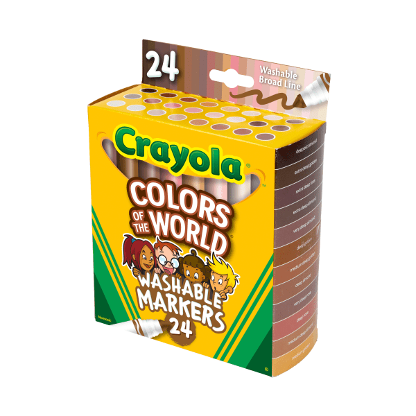 Crayola® Colors Of The World Wet-Erase Markers, Broad Point, White