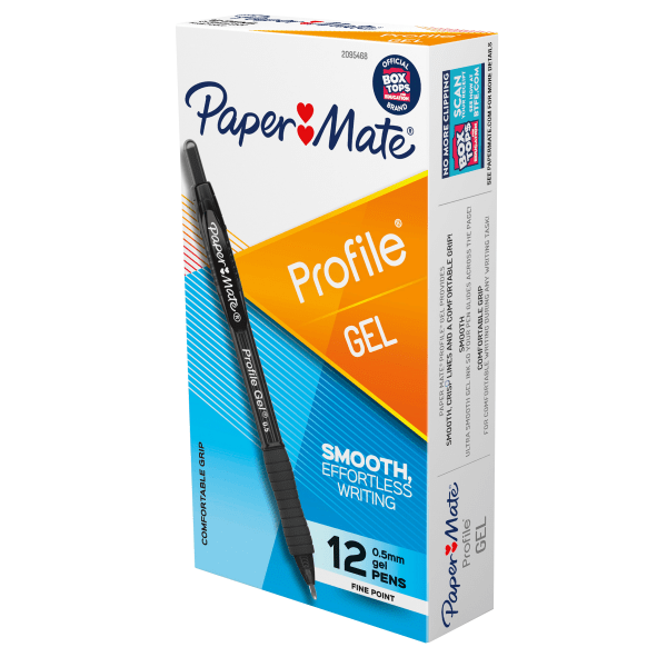Paper Mate InkJoy Gel Pens Fine Point 0.5 mm Black Barrel Black