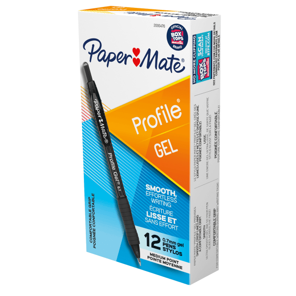 Paper Mate Gel Pens InkJoy Dries Medium Point 0.7mm 6 Count BULK