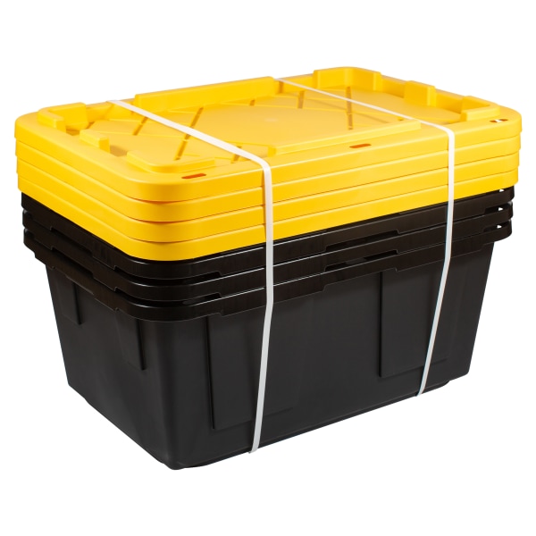 IRIS Buckle Down Plastic Storage Container With Built In Handles