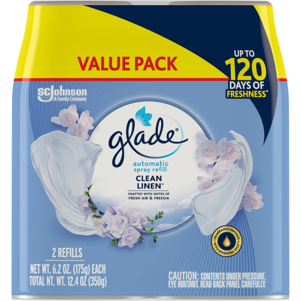 Glade PlugIns Scented Oil Variety Pack Clean Linen 2.01 Oz Yellow
