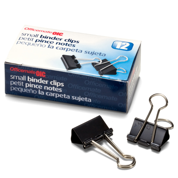 Binder Clips, Large, 2 Wide, 1 Capacity, Black, Box Of 12