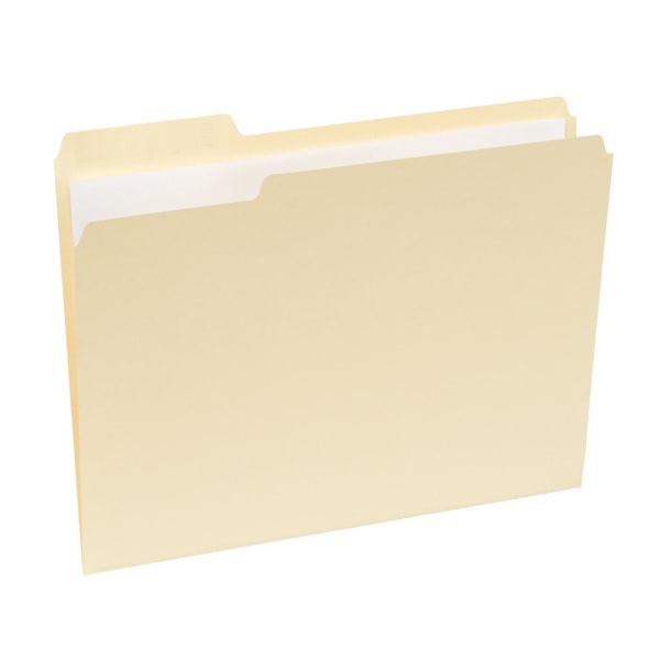 97661 Box of 100 1/3 Cut Office Depot File Folders Blue Letter 