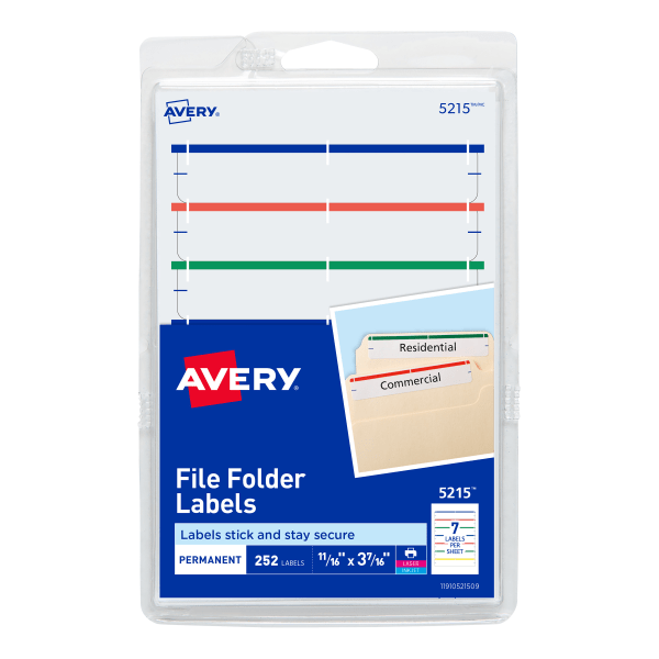 Avery® Print-Or-Write Permanent Inkjet/Laser File Folder Labels - Zerbee
