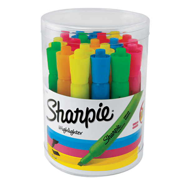 Sharpie&reg; Accent&reg; Tank-Style Highlighters, Assorted Colors, Pack Of 20 813112