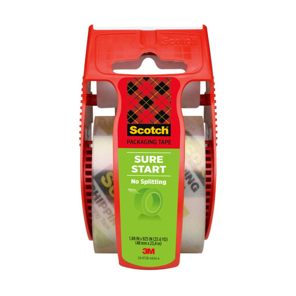 Scotch Heavy Duty Shipping Packing Tape, Clear, Holiday Shipping Supplies,  1.88 in. x 22.2 yd., 6 Tape Rolls with Dispensers