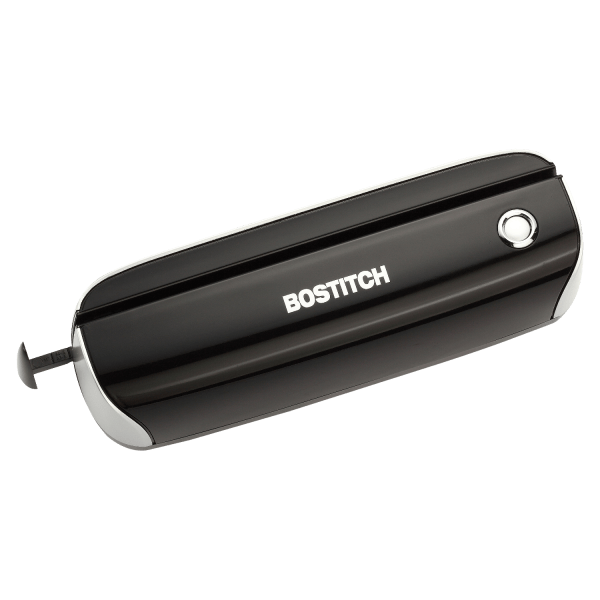 Bostitch® Electric Or Battery-Powered 3-Hole Punch, Black/Silver - Zerbee