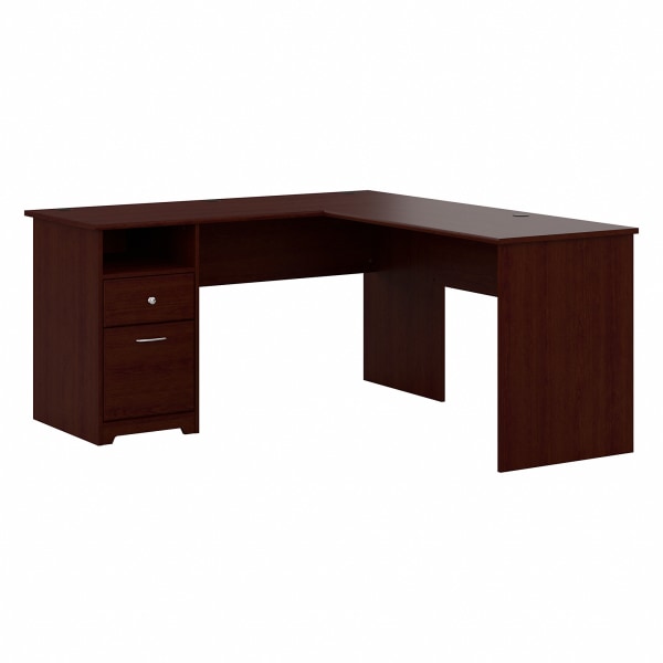 Bush Business Furniture Cabot 60 W L Shaped Corner Desk With Hutch