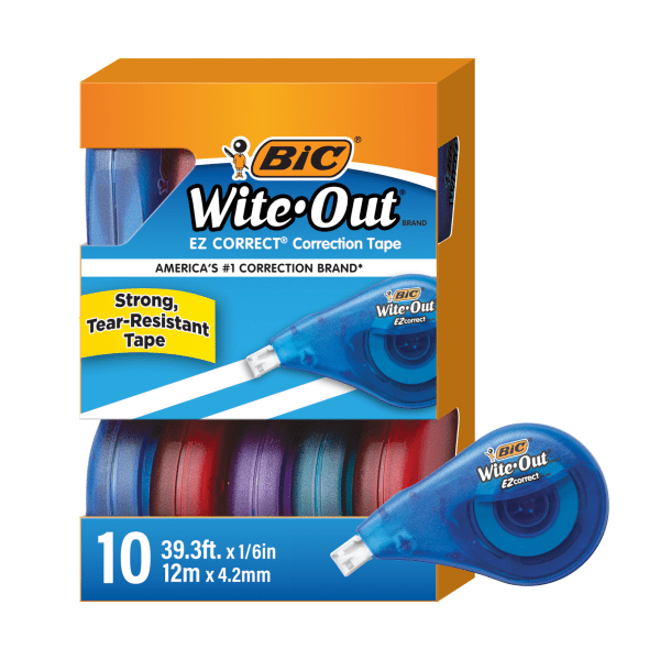 BIC Wite-Out Exact Liner Correction Tape, White (50743/WOELP11)