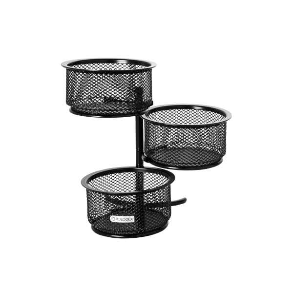 Rolodex Expressions Wire Mesh 3-Tier Swivel Tower ROL62533