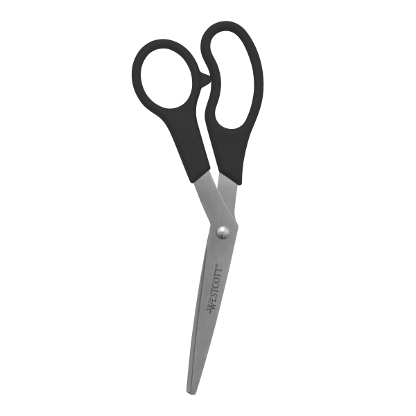 Westcott All-Purpose Value 8 Bent Black Stainless Steel Scissors