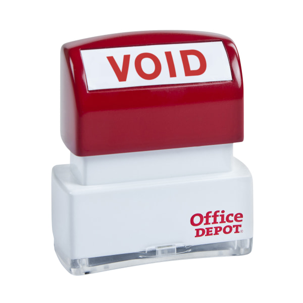 Office Depot&reg; Brand Pre-Inked Message Stamp, &quot;Void&quot;, Red 841443
