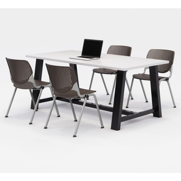 KFI Studios Midtown Table With 4 Stacking Chairs 8421851
