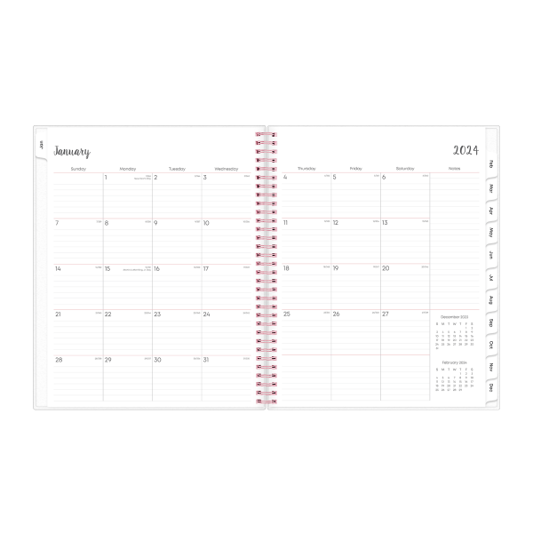 2024 Day Designer DailyMonthly Planning Calendar 8 x 10 Petals Frosted  January To December - Office Depot